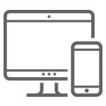 A speech bubble icon filled with creative icons