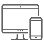 A speech bubble icon filled with creative icons